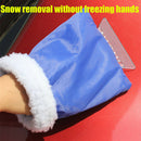 Car Ice Scraper Winter Warm Car Window Snow Shovel Removal Gloves (Blue) A