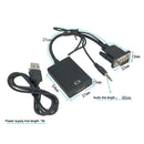 VGA to HDMI 1080P Converter HD Audio AV HDTV Audio Cable HDMI Adapter