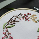Floral Insect Embroidery Starter Kit Pre-printed Complete Cross Stitch Beginners