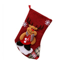 Christmas Tree Hanging Socks Linen Candy Bags Xmas Decors (Elk)