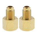 2x Solid Brass 1/4'' SAE AG to G1/4'' IG Nitrogen Tank Adapter Replacement