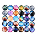 10pcs/lot Mix Color Glass Cabochon Flat universe Starry sky DIY Handicraft  A9S8