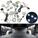 8 Pcs Flashlight White Universal Truck Bed/Rear Box Lighting Light 48 LED f