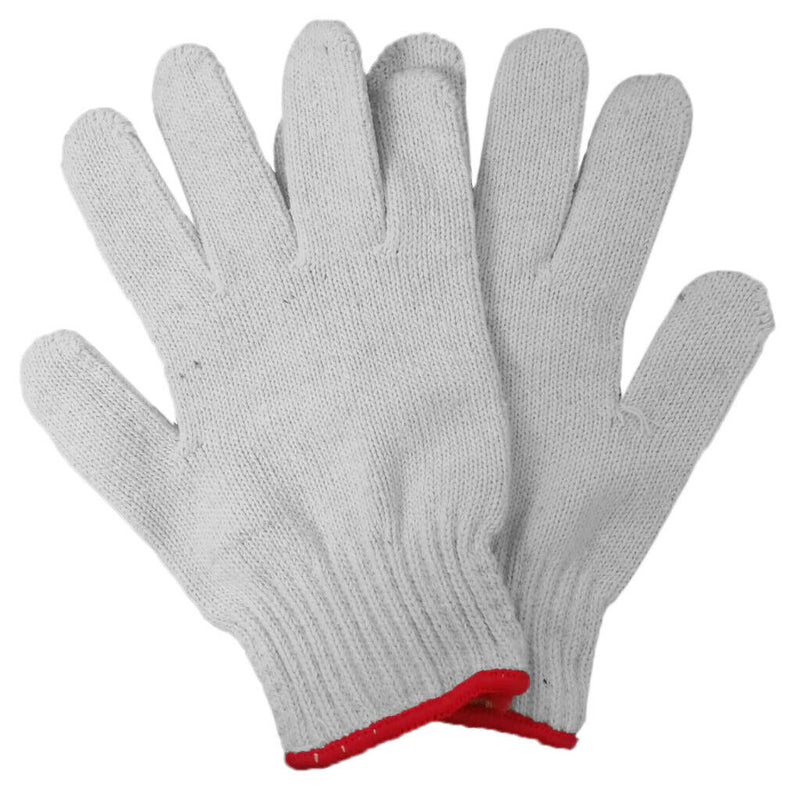 Pack Of 1 Pair Protective 90% Cotton Knit Work Gloves, 900g Roving, provides