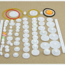80Pcs Plastic DIY Robot Gear Set Single Double Layer Shaft Sleev Axle Crown R3P1