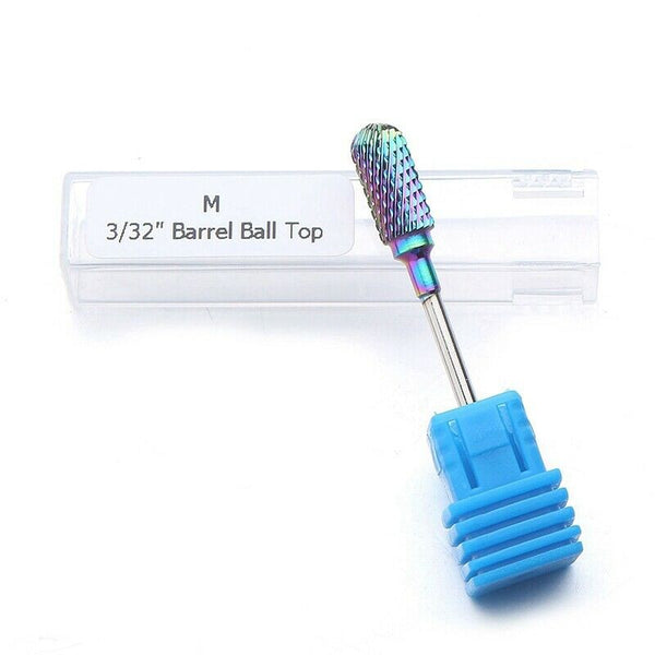 5Pcs Colorful Nail Grinding Head 3/32 Cuticle Clean Nail Drill Bit Manicure B9X8