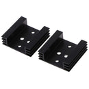2Pcs 45x45x14mm TO3 Transistor Heat Sinks TO-3 Black Amumin%PJ Gw