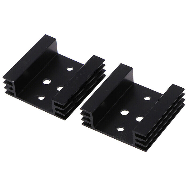 2Pcs 45x45x14mm TO3 Transistor Heat Sinks TO-3 Black Amumin%PJ Gw