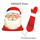 Christmas Car Rear Windshield Wiper Stickers Decals (Yellow Beard Santa)