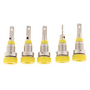 5Pcs 2mm Banana Plugs Female Jack Socket Plug Wire Connector Yellow