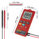 Handheld Digital Voltmeter Ohmmeter Multimeter AC DC Volt Tester Meter Red