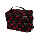 Peas Pattern makeup case with 2 zipper