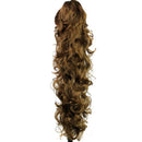 Long Wavy Synthetic Claw Clip Ponytail Hair Extensions Can Be Curled High T