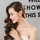 Graceful Triangle Zircon Crystal Dangle Drop Earring Women Girls Jewelry