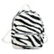 Cow Zebra Print Shoulder Schoolbag Women Girl Plush Mini Backpack (Style 1) A