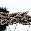 Handmade Feather Headband - Flapper Feather Headpiece - 1920s Beaded Headband