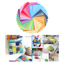 50 Colors Plain 100% Cotton Fabric For Crafts Patchwork & Quilting Cloth 15x15cm