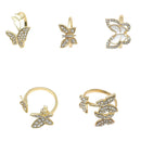 Rhinestone Opening Knuckle Ring for Women Charming Holiday Party Street Jewelry