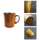 Tea Cups Milk Natural Wooden Primitive Coffee For Juice Handmade Wood 5S7X