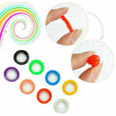 8PCS Bright Color Hollow Silicone Key Cap Cover Topper Keyring Keychain Gif B1R1