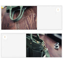 Fashion Canvas Pleated Double Pocket Tote Bag Fashion Shoulder Cross Body B