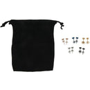 5 Pairs Stainless Steel Stud Earring Piercings with Storage Pouch for Men a P3U6