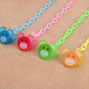 Cartoon Bear Baby Kids Chain Clip Holders Dummy Pacifier Nipple Strap