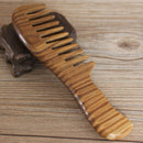 Wooden Natural Sandalwood Handmade Wide Tooth Comb Massage Comb Hair Care MO