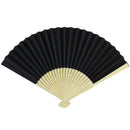 Diy Wedding Party Decoration Folding Paper Hand Fan 8.25 Inch Black (5 Pcs) H5Z7