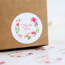 100pcs 3.5cm Flower Design Stickers Paper Labels Thank You Seals For Gifts BX