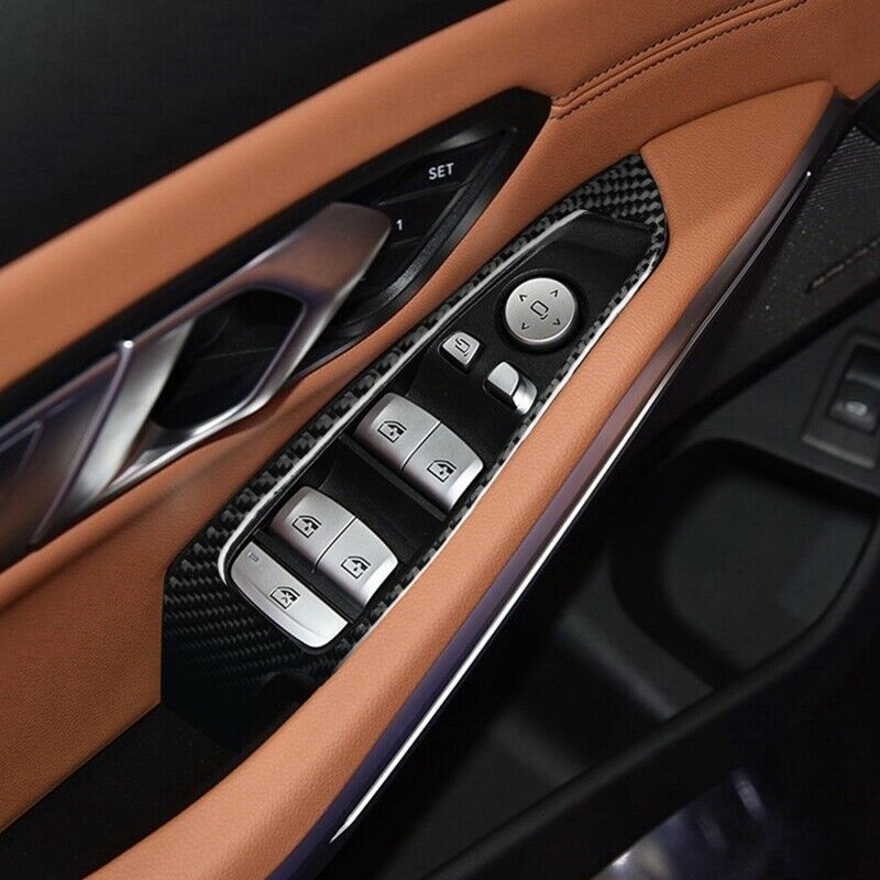 Carbon Fiber Interior Window Switch Panel Cover Trim for BMW 3 Series G20 G