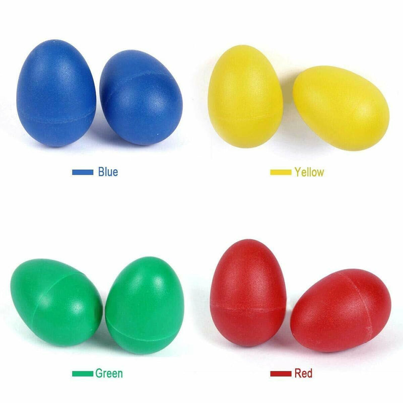 20pcs Shaker Eggs Plastic Musical Egg Shaker with 4 Colors Kids Maracas Egg