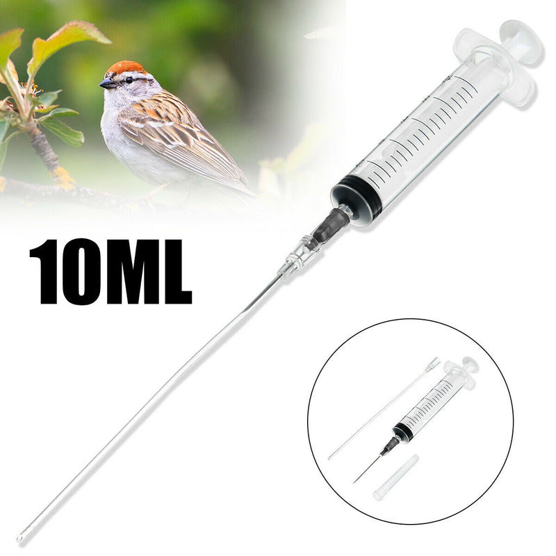 10ml Baby Bird Budgie Pet Hand Rearing Feeding Syringe Crop Tube dosing
