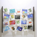 26 X 29 Inch Wall Picture Display Frame with 30 Clips, Wood Decor Wall-moun