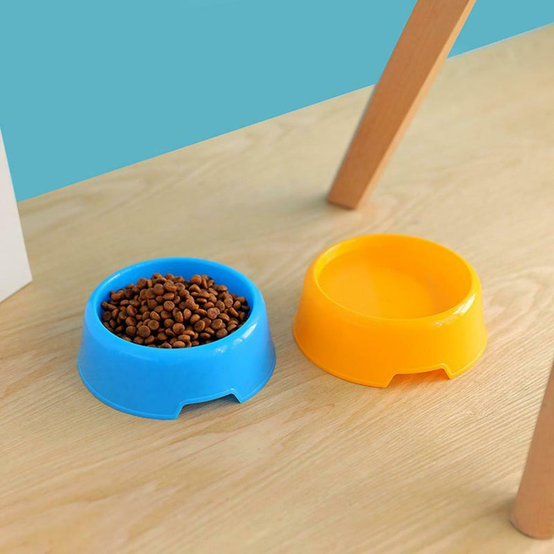 Candy Color Plastic Dog Light Single Bowl Water Food Cat Feeder Pet Supply A
