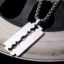 Creative Punk Style Blade Tag Pendant Men's Shaver Shaped Necklace Pretty B4J9