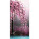 45x85cm Pink Flower Tree Diamond Painting Full Round Drill Cross Stitch Kit A