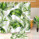 Tropical Plants Waterproof Shower Curtain Bathroom Shower Curtain Leaves Pr