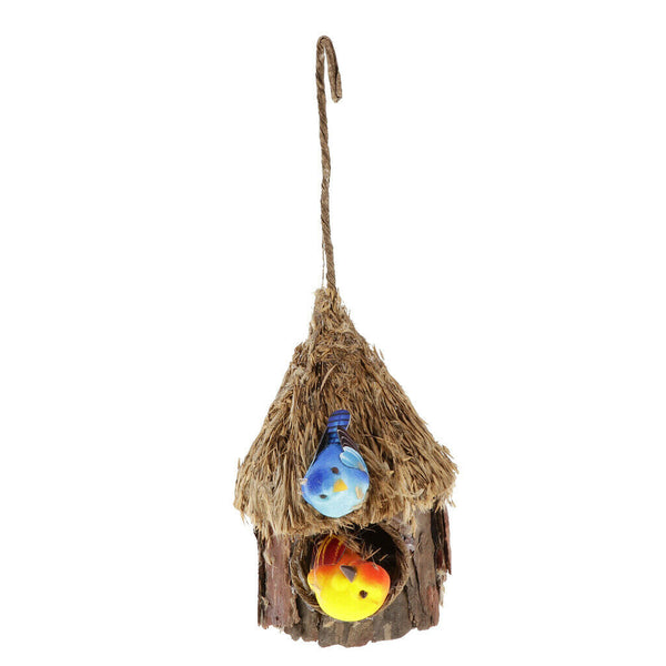 Hanging Bird Nest Pet Grass Cave Parrot Hatching Breeding Nest Photo Props
