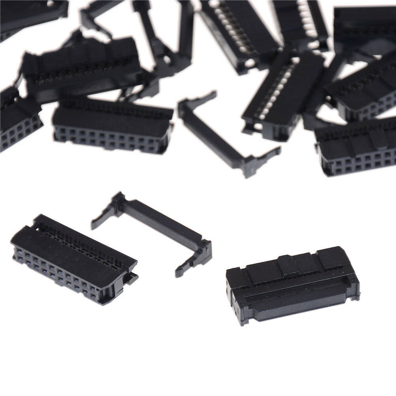 20x 2x10 2.54 Pitch IDC FC-20 Pin Female Wire Header Connector For Flat Cable Gw