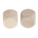 50x Natural Wood Blank Dice D6 16mm Game Dice for Kids DIY Decorating Games