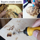 30W 22pcs Craft Wood Burning Pen Soldering Brass Pen Set Pyrography Tool Ki D4X8