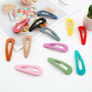 1 Pair New Women Girls Candy Colors Hollow Waterdrop Rectangle Hair Clips S