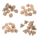 10pcs Beech Wooden Baby Pacifier Soother Holders Heart-Shaped Teething Toys