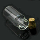 10x Mini Empty Cork Glass Wish Bottles Vials Jars  Craft Charm Pendants Nic L0Z4