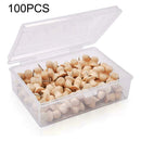 100Pcs/set Practical Wooden Push Pins Map Tacks Round Head Tacks Office Sup U6D8