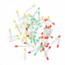 60Pcs 3mm Dia Round Assorted Color LED Light Emitting Diode Lamp DC 3V Q7O9