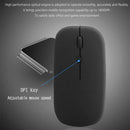 W8 2.4G Wireless Thin Silent Mouse 1600DPI 4 Keys Optical Mice (Black)