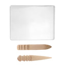 3Pc Leather Craft Glass Smoothing Slicker Wood Burnisher Carving Cutting Mat