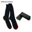 Battery Heated Unisex Electric Heating Long Socks Winter Warmer Thermal Fee A4R1